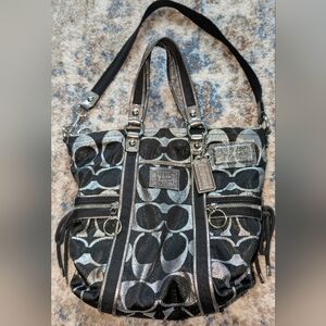 Coach Poppy Black/Silver Bag